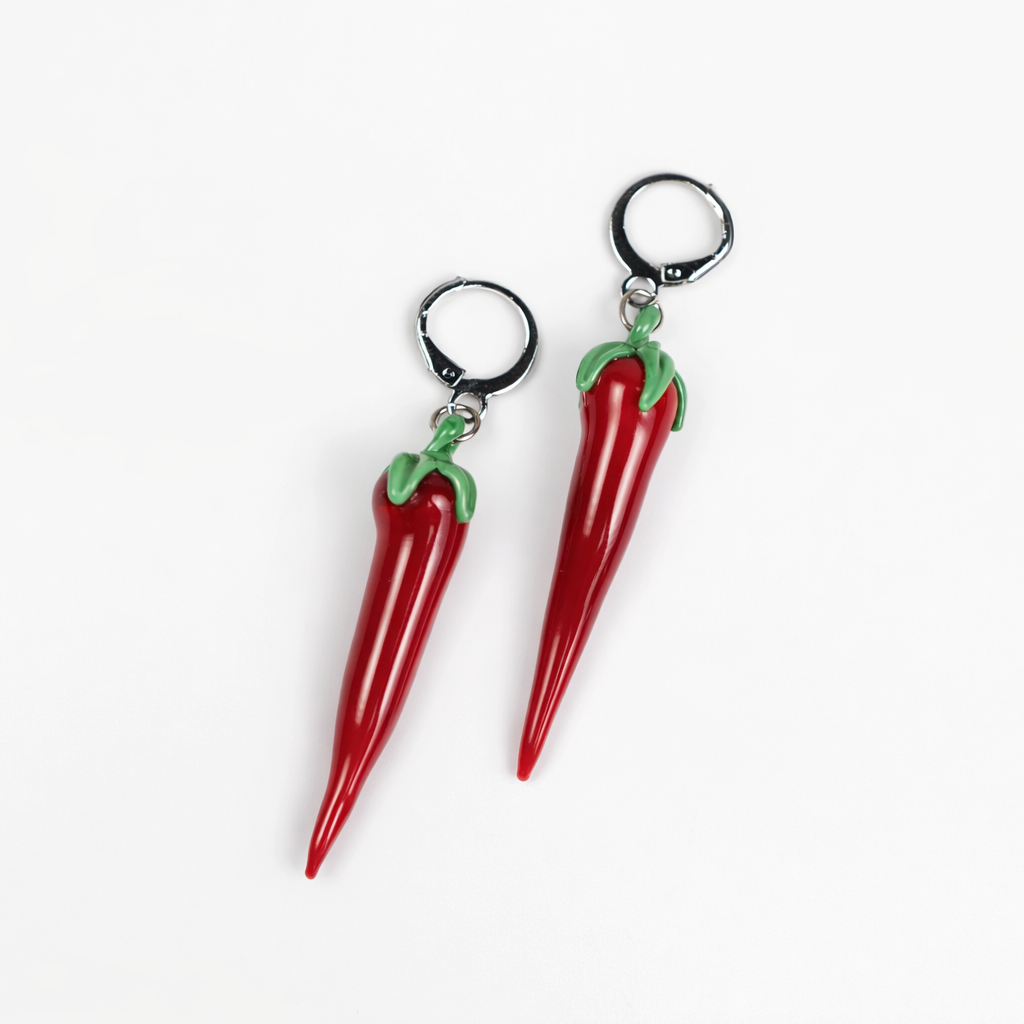 Glass Pepper Earrings